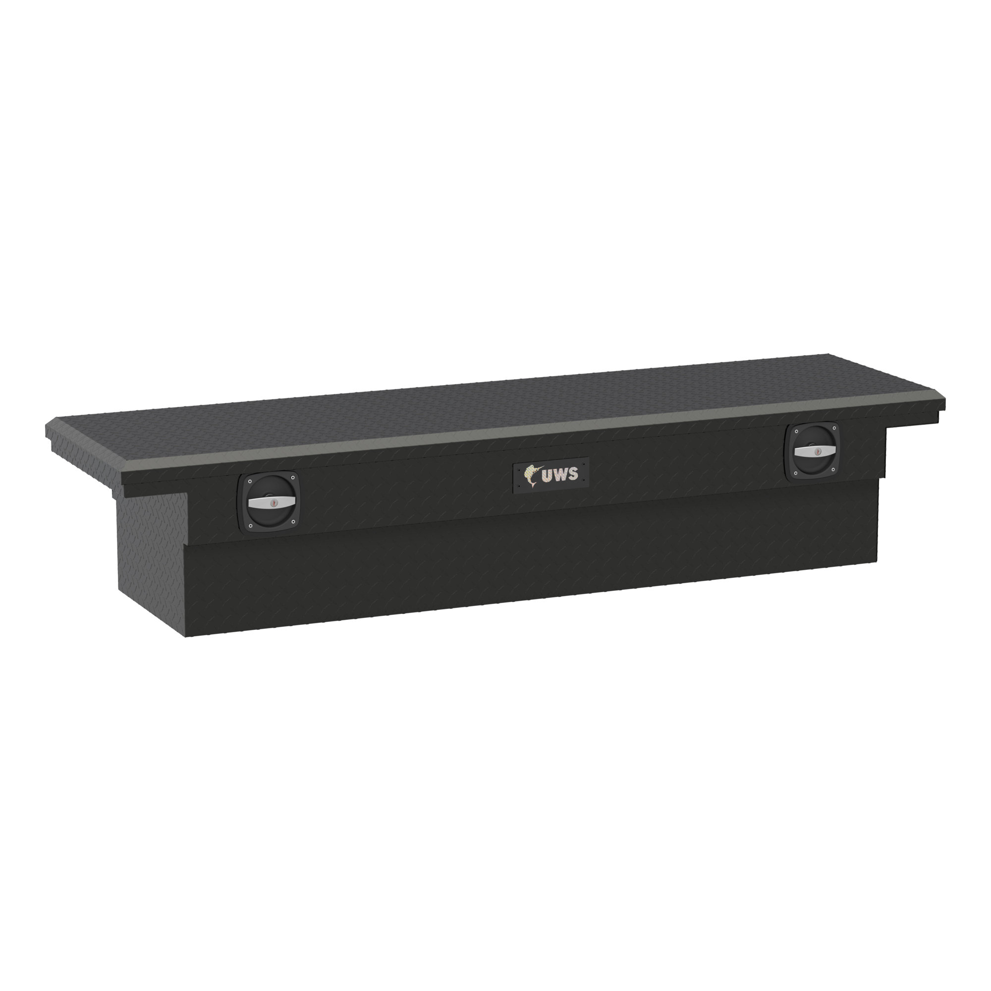 UWS Secure Lock Crossover Truck Tool Box — 72in., Matte Black, Aluminum, Model# EC50010